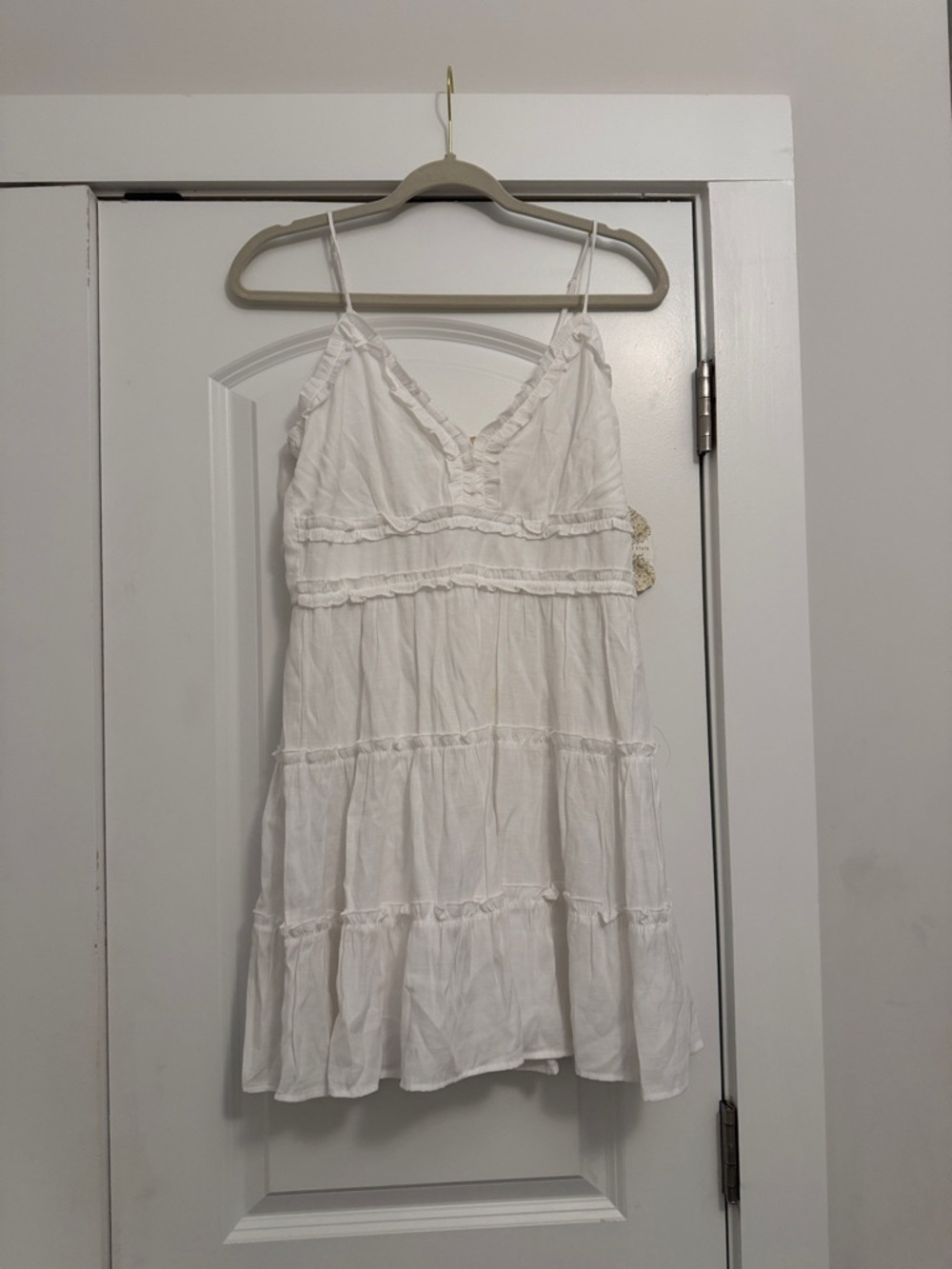 Altar'd State White Tiered Mini Dress